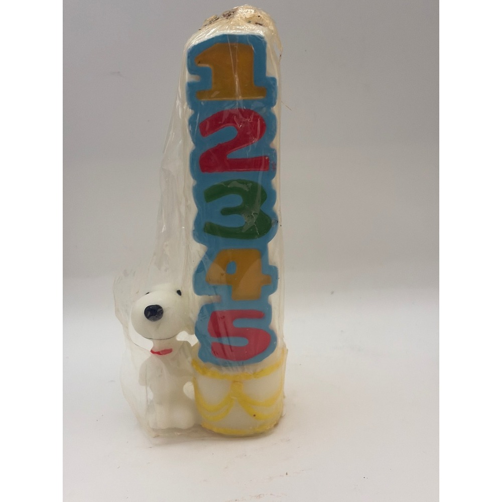 Vintage‎ Hallmark Peanuts Snoopy Birthday Candle Numbers 1-5 Collectible Wax